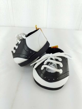 Babw Black & White Oxford Shoes Lace Up Build A Bear Workshop Accessories