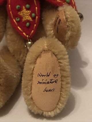 World of Miniature Bears “Waldo” 1999 Mohair Bear 5” Theresa’s Bears 2