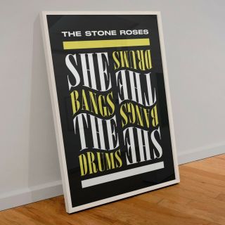She Bangs The Drums,  The Stone Roses Poster,  Wall Art,  Lyric Print - A3