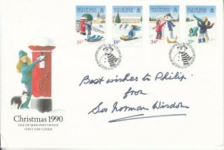 Norman Wisdom Signed Isle Of Man Fdc