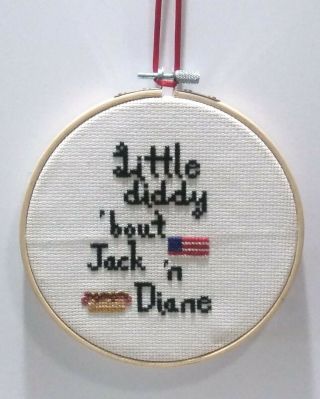 Little Diddy Jack & Diane Lyrics John Cougar Mellencamp Patriotic Cross Stitch