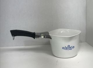 Vintage Corning Ware Blue Cornflower P - 55 - B 1 Qt / 4 Cup Sauce Maker W/handle