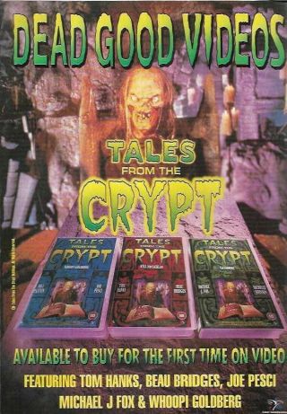 (tjkb3) Poster/advert 11x8 " Tales From The Crypt Videos