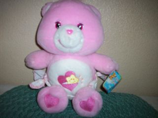 Care Bears 2002 Plush Pink Baby Hugs Bear In Diaper Adorable