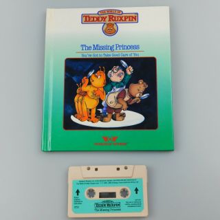 Vintage 1986 Teddy Ruxpin The Missing Princess - Book & Cassette Tape Read Along
