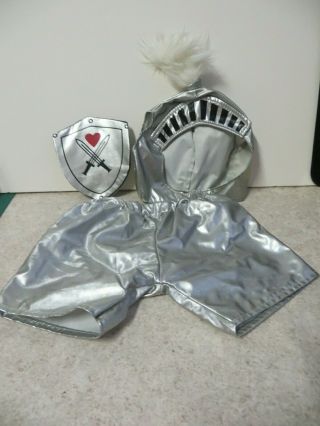 Build A Bear Silver Knight 3 Piece Outfit Armor Pants Helmet And Shield