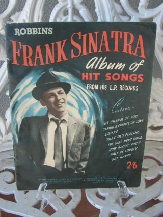 Sinatra Robbins Album Of Hit Songs Sheet Music Book,  London