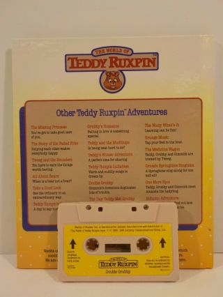 N Vintage Worlds of Wonder Teddy Ruxpin Double Grubby Book & Cassette 2