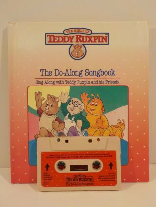 N Vintage Worlds Of Wonder Teddy Ruxpin The Do - Along Songbook Book & Cassette