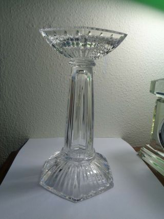 Vintage Waterford Marquis Crystal Corinth Pillar Candle Holder / Vase 7.  5 "