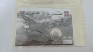 2008 90th Anniversary Of The Royal Air Force Raf Commemorative £5 Coin Cover