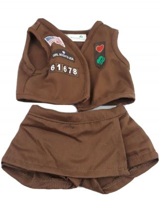 Build A Bear Girl Scouts Brownies Vest & Skort
