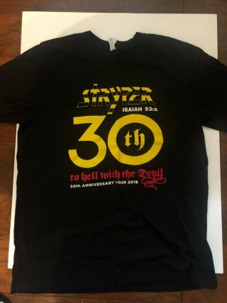 Stryper 30th Anniversary To Hell With The Devil Tour Shirt - Large