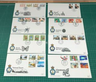 8 X Rnli Official First Day Covers 1981 Nos.  10 - 17 Fdc581