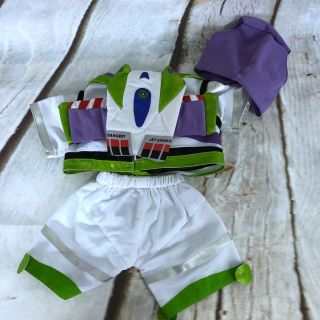 Build a Bear Buzz Lightyear 3 Piece Outfit Costume Toy Story Disney White Green 2