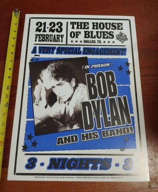 Bob Dylan Concert Poster House Of Blues Dallas Texas Tx Club Show 2008 Dvd