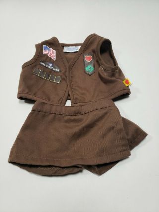 Build A Bear Girl Scouts Vest And Shorts Teddy Clothes Skort