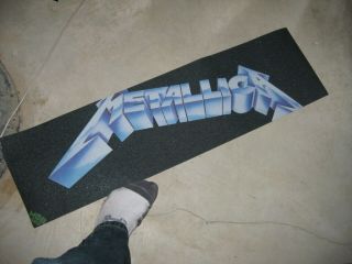 Metallica Logo Black 9 " X 33 " Sheet Grip Tape Usa Made
