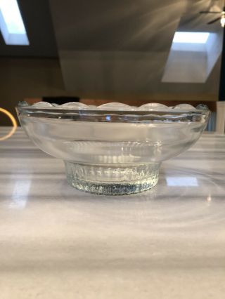 Vintage E.  O.  Brody Co.  M2000 Clear Bowl Cleveland,  O Usa Candy Dish