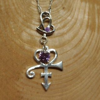 Prince Rogers Nelson Inspired Purple Rain Love Symbol Necklace