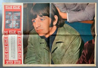 Kink 1966 Dutch Music Paper Ringo Starr Poster Beatles David Garrick Beach Boys