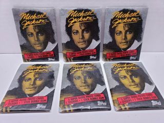 Wax Packs 1984 Topps Michael Jackson 1st Series Cards 6 Total
