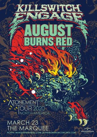 Killswitch Engage " Atonement Tour 2020 " Phoenix,  Az Concert Poster - Metalcore