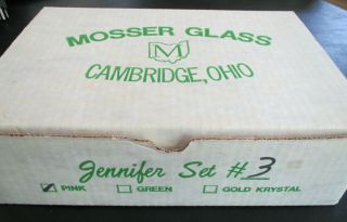 Mosser Glass Jennifer Miniature Plate Set