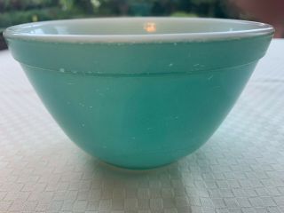 Vintage Pyrex Blue Turquoise 401 Small Mixing Bowl 1 1/2 Pint
