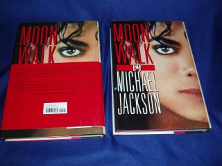 2 Michael Jackson Moonwalk HC Books 1st Editions 1988 & 2009 in VG Shape 2