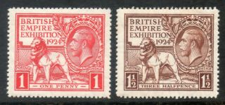 Gb,  1924 Gv British Empire Exhibition,  Wembley Set,  Sg430/431,  U/m Mnh
