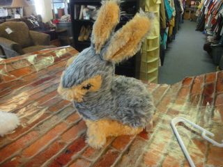 Dan Dee Stuffed Bunny Rabbit Toy Plush Grey Tan 13x8