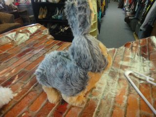 Dan DEE stuffed BUnny rabbit toy plush grey tan 13x8 2