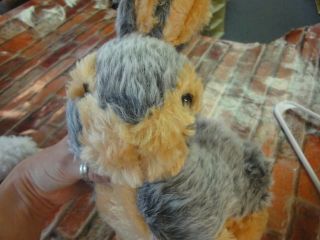 Dan DEE stuffed BUnny rabbit toy plush grey tan 13x8 3