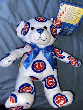 Vtg 2005 Homer Bear Chicago Cubs Build A Bear Plush Stuffed Animal Mlb Baseball