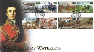 Isle Of Man 2015,  Battle Of Waterloo,  Buckingham Official Fdc 6/50