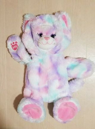 Build A Bear Pastel Swirls Kitty Cat Purple Blue Pink Tye Dye Plush Unstuffed