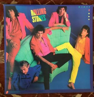 The Rolling Stones Dirty Work Rare Promotional Poster