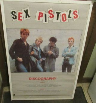 Sex Pistols Poster Mid 1989 Rare Vintage Collectible Oop Sid Vicious Rotten