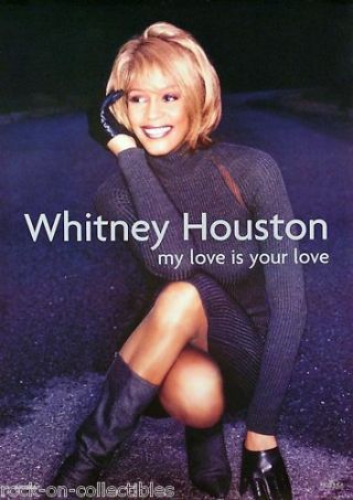 Whitney Houston 1998 My Love Is Your Love Uk Promo Poster