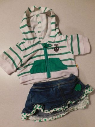 Build A Bear Girl Scouts Thin One Smart Cookie Hoodie Skirt Teddy Clothes