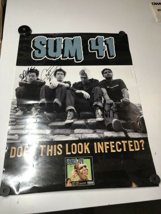 Sum 41 Signed Poster Promotional Does This Look Infected? Album Cool
