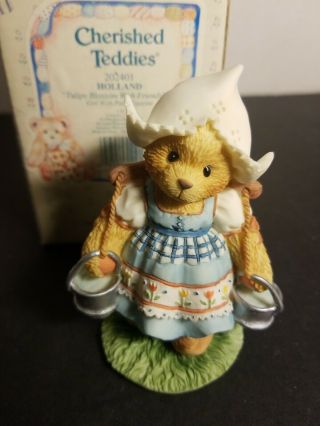 Cherished Teddies - 2024 Po 1 Holland Tulips Blossoms With Friendship