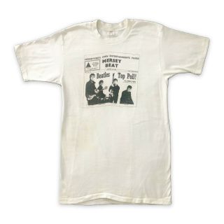 Vtg 1970 The Beatles Promo Mersey Beat T - Shirt 100