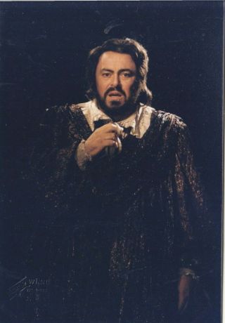 Opera Singer Photo/postcard Of Luciano Pavarotti Tenor In Role - Fayer Vienna
