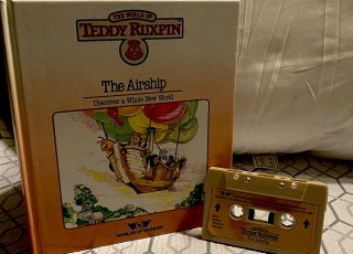 The World Of Teddy Ruxpin The Airship Book And Cassette Tape Vtg 80s Toy Wow 85