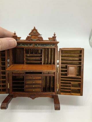 Dollhouse Miniature Bespaq Wooten Desk 4
