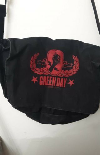 Green Day American Idiot Messenger Bag 12 " X 10 " Cinder Block Official Rare Read