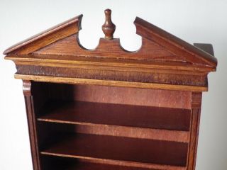 34.  Dennis Jenvey Tall mahogany bookcase,  shelf with cupboard - retired - signed 3