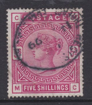 Gb Stamps Queen Victoria 5/ - Five Shillings High Value Fine Threadneedle St